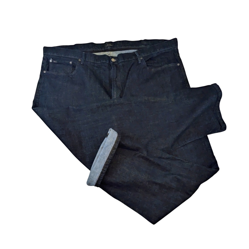 Polo Ralph Lauren Mens Dark Indigo Prospect Straight Leg Jeans 48 x 32